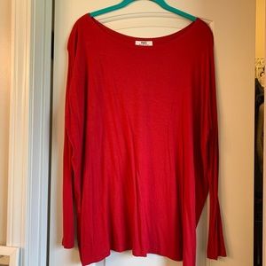 Red Piko Top (Long Sleeve)